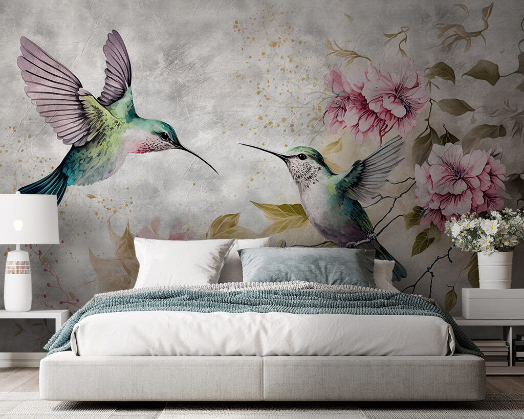 Hummingbird Duet in an interior