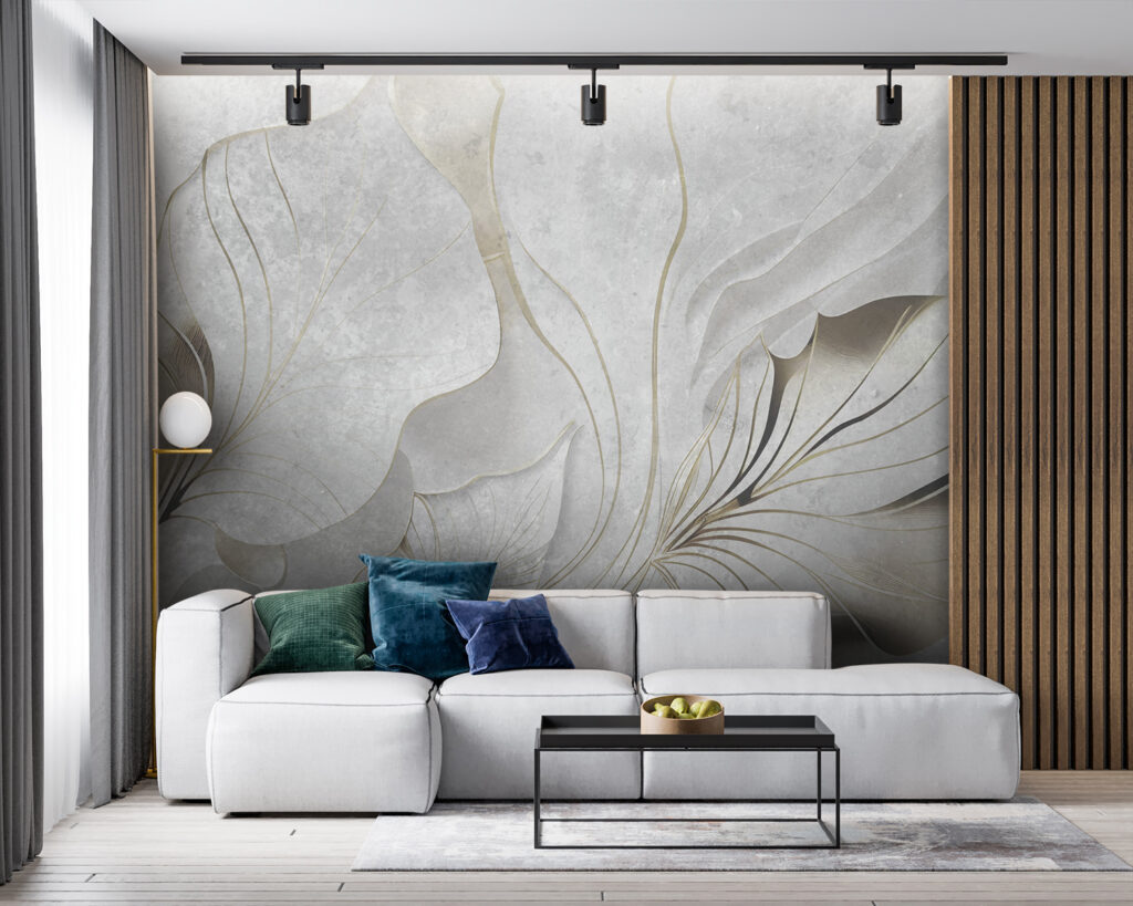 Pale wavy leaves — interior 2