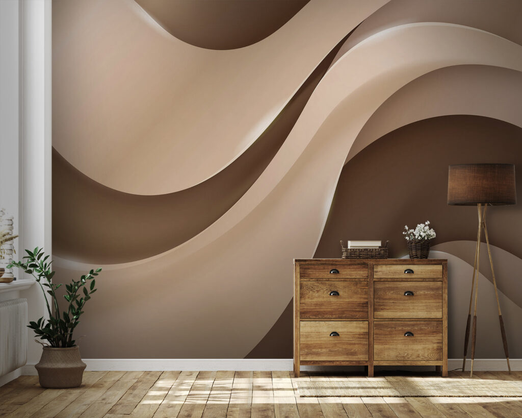 Wavy taupe shapes — interior 3