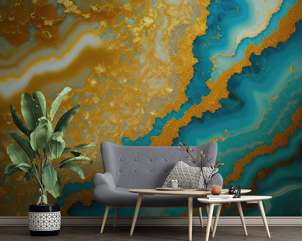 Gold stone in turquoise — interior 2