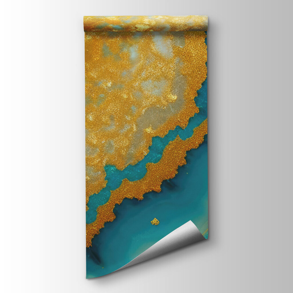 Gold stone in turquoise — product view