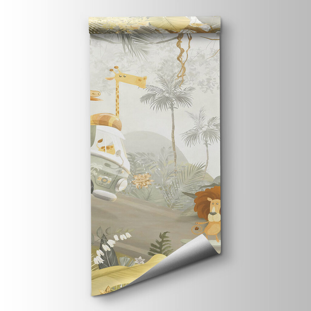 Safari bus among palms — product view