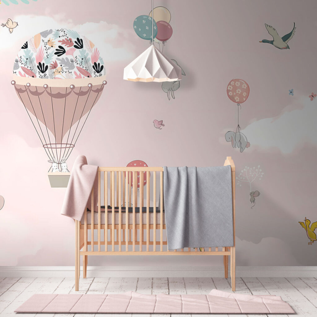 Animals in pink sky — interior 1