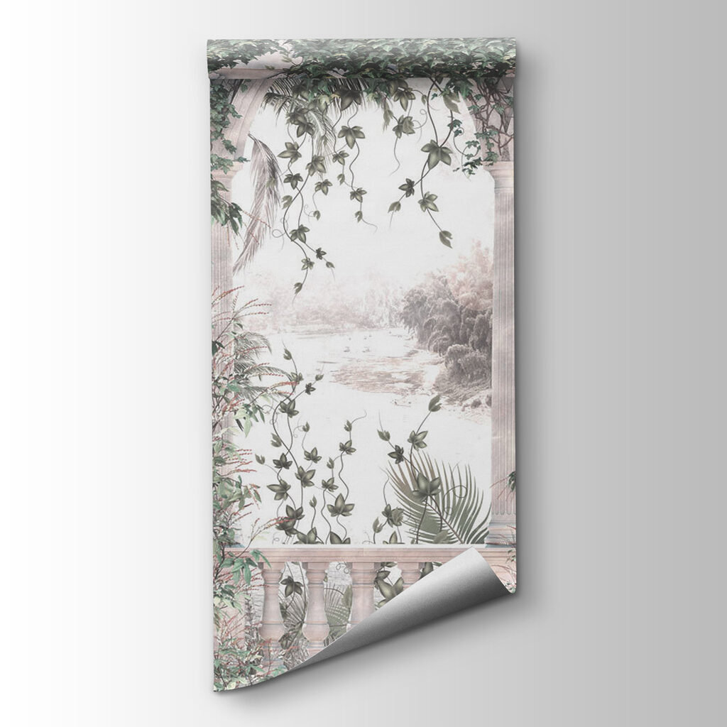Pale jungle behind arches — product view