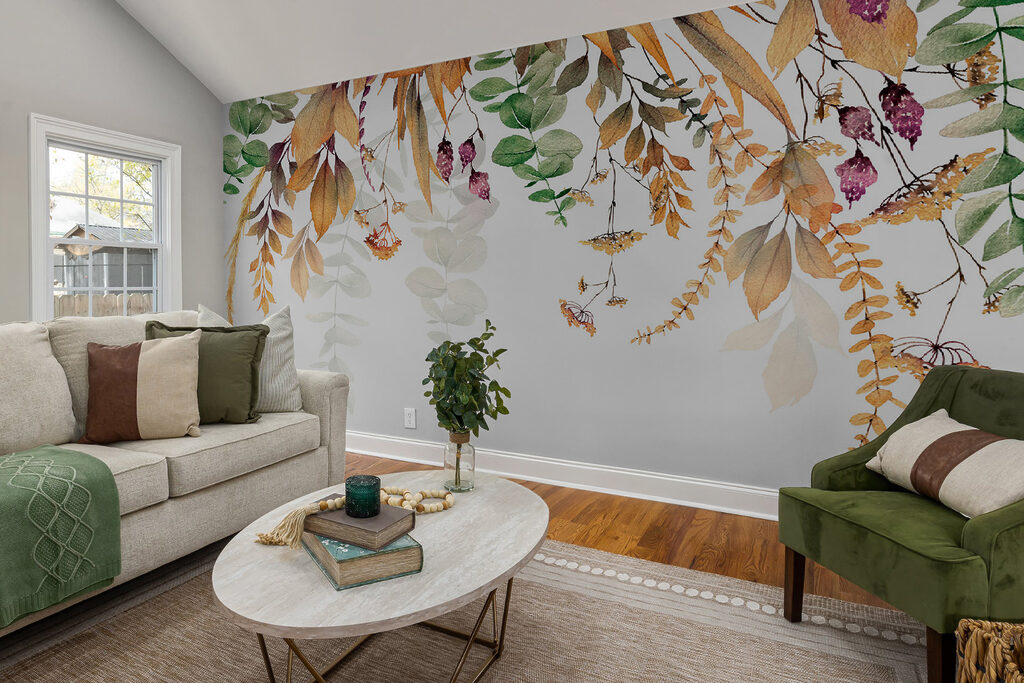 Hanging leaves and flowers — interior 5