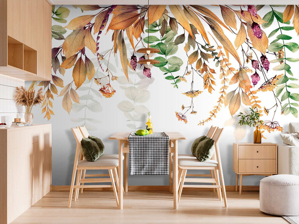 Hanging leaves and flowers — interior 2