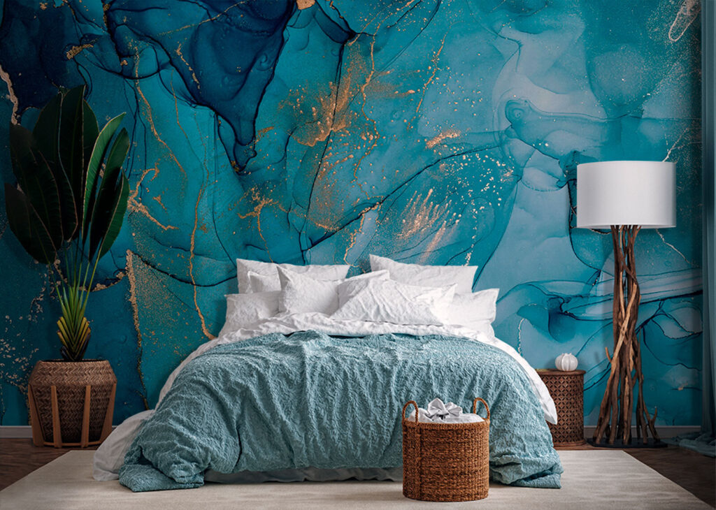 Blue Mineral Flow in an interior