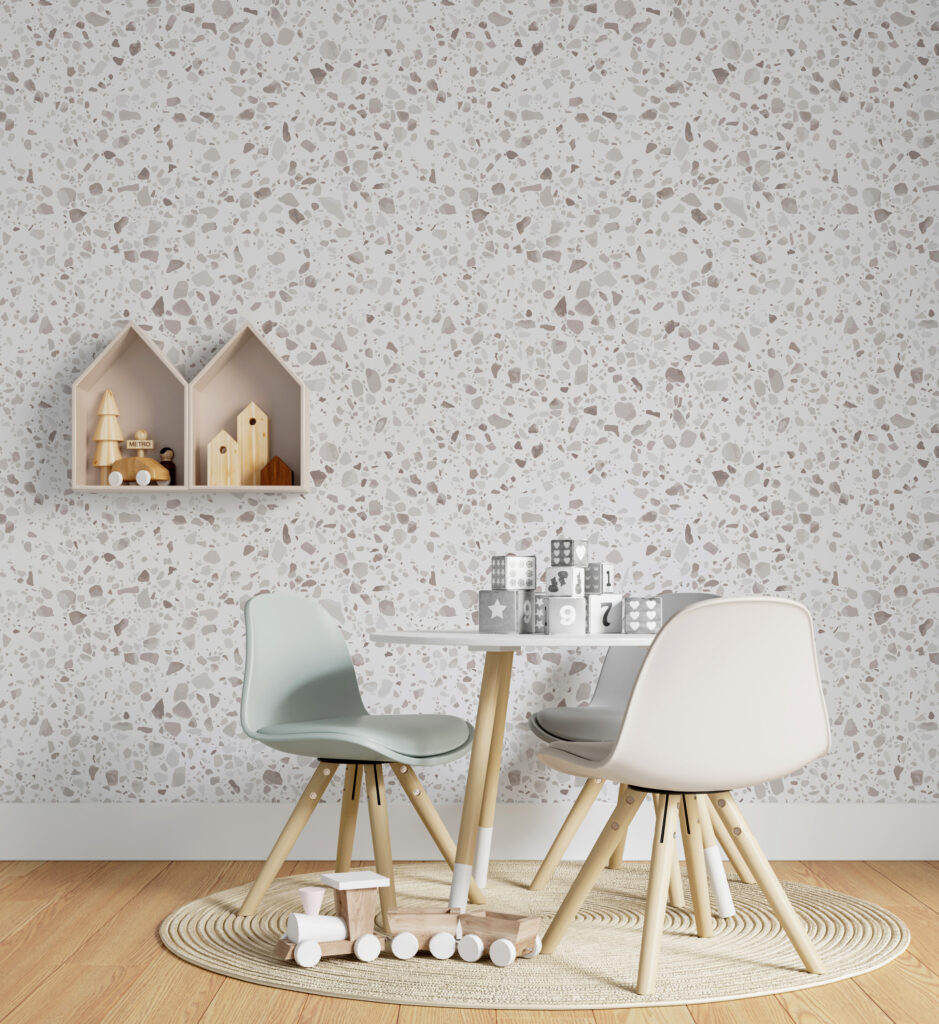 Fine grey speckles — interior 6