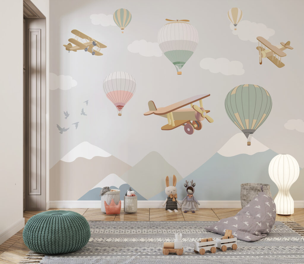 Flights over pastel mountains — interior 3