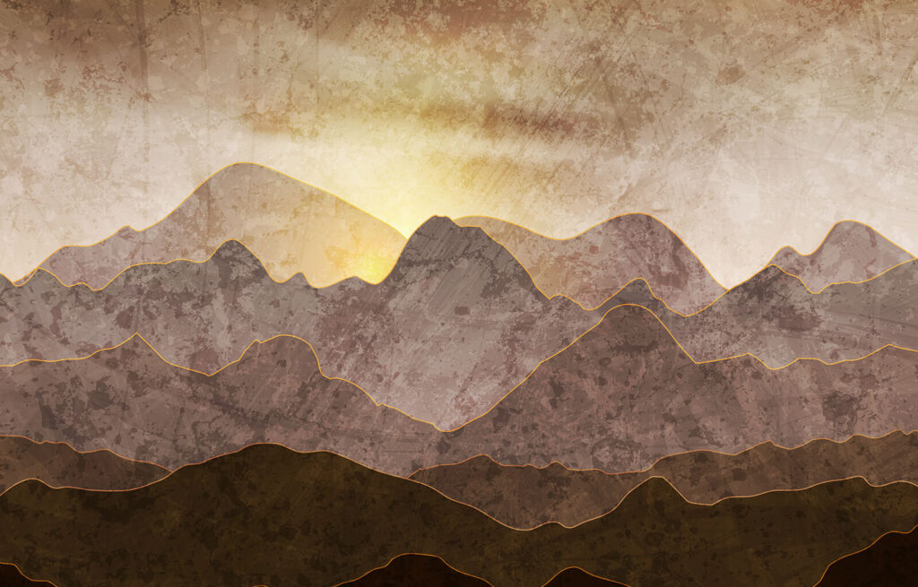 Sun Between Mountains — full design