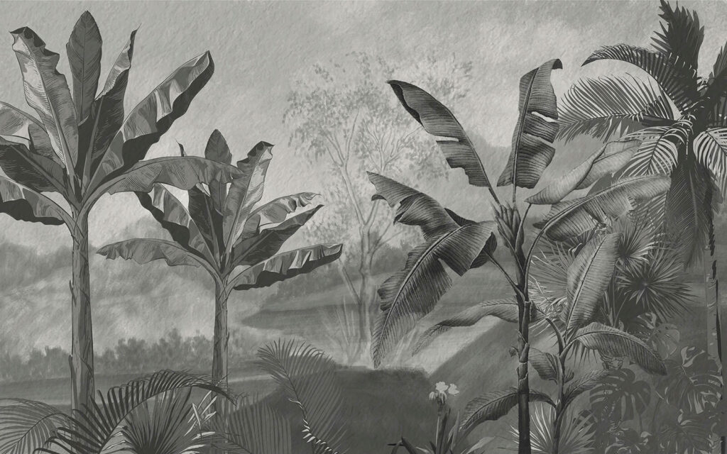 Tropical Monochrome Garden — full design