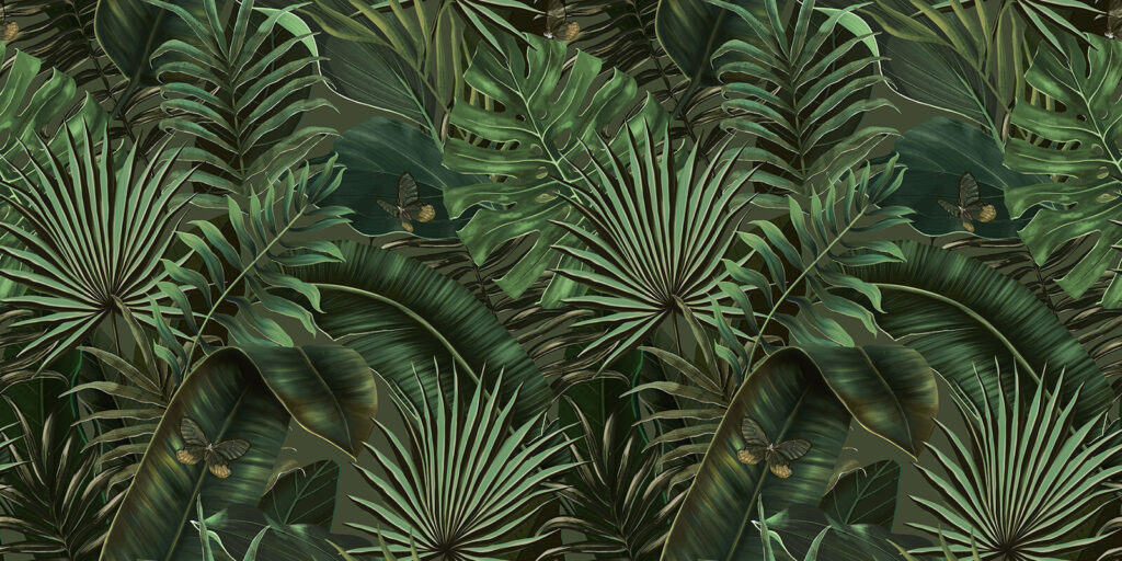 Jungle fans on black — full design