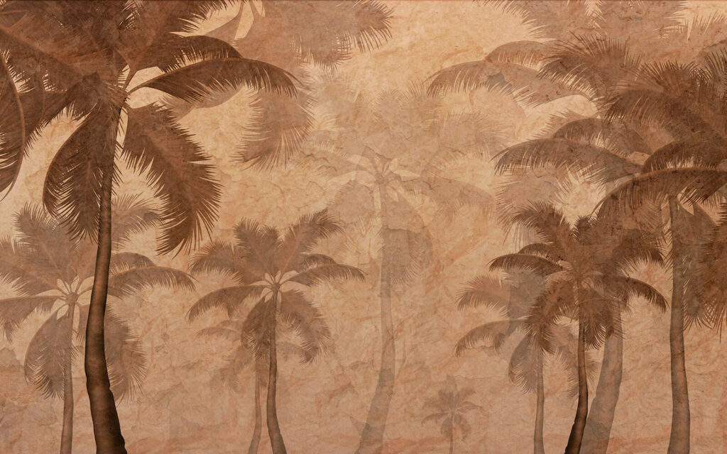Palms in weathered terracotta — full design