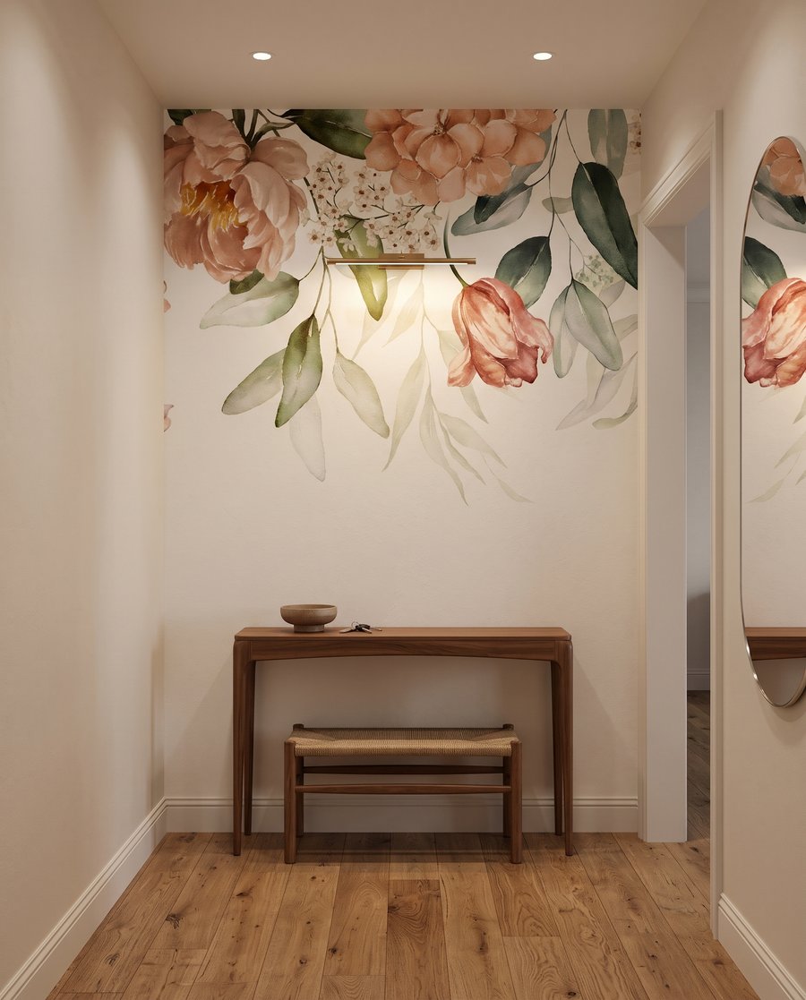 Hanging Flower Bouquet in an interior