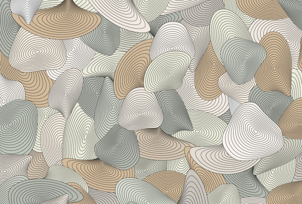 Round shapes with outlines — full design