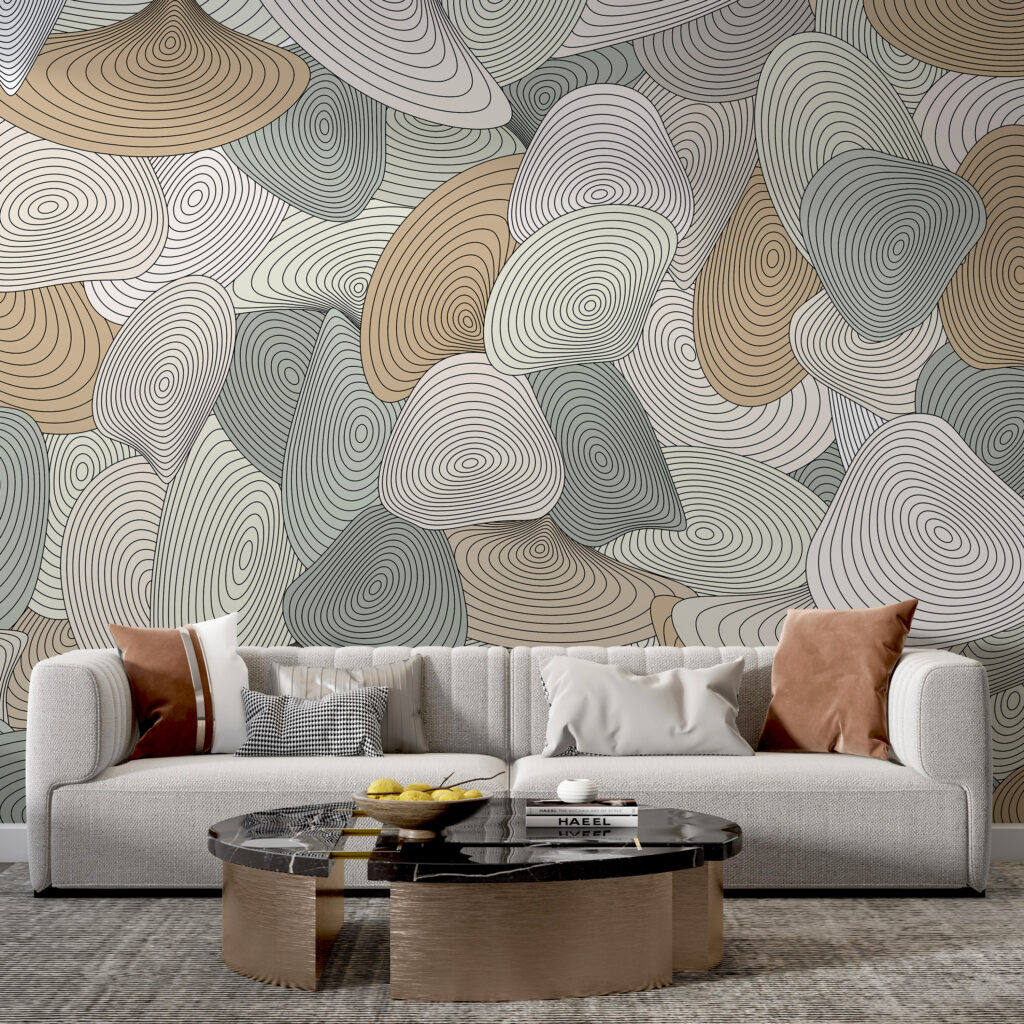 Round shapes with outlines — interior 3