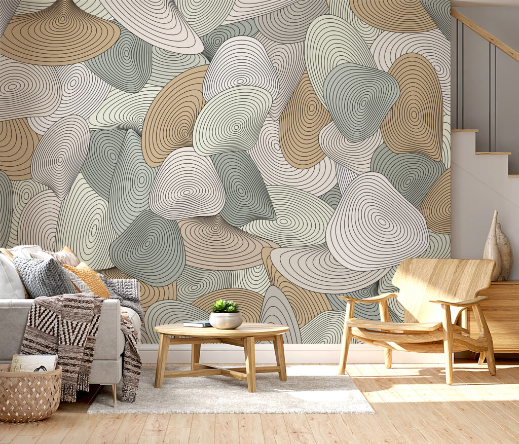 Round shapes with outlines — interior 1