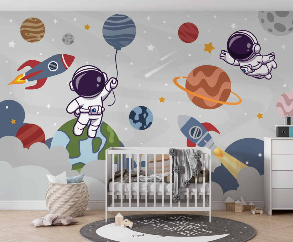 Astronauts among playful planets — interior 2