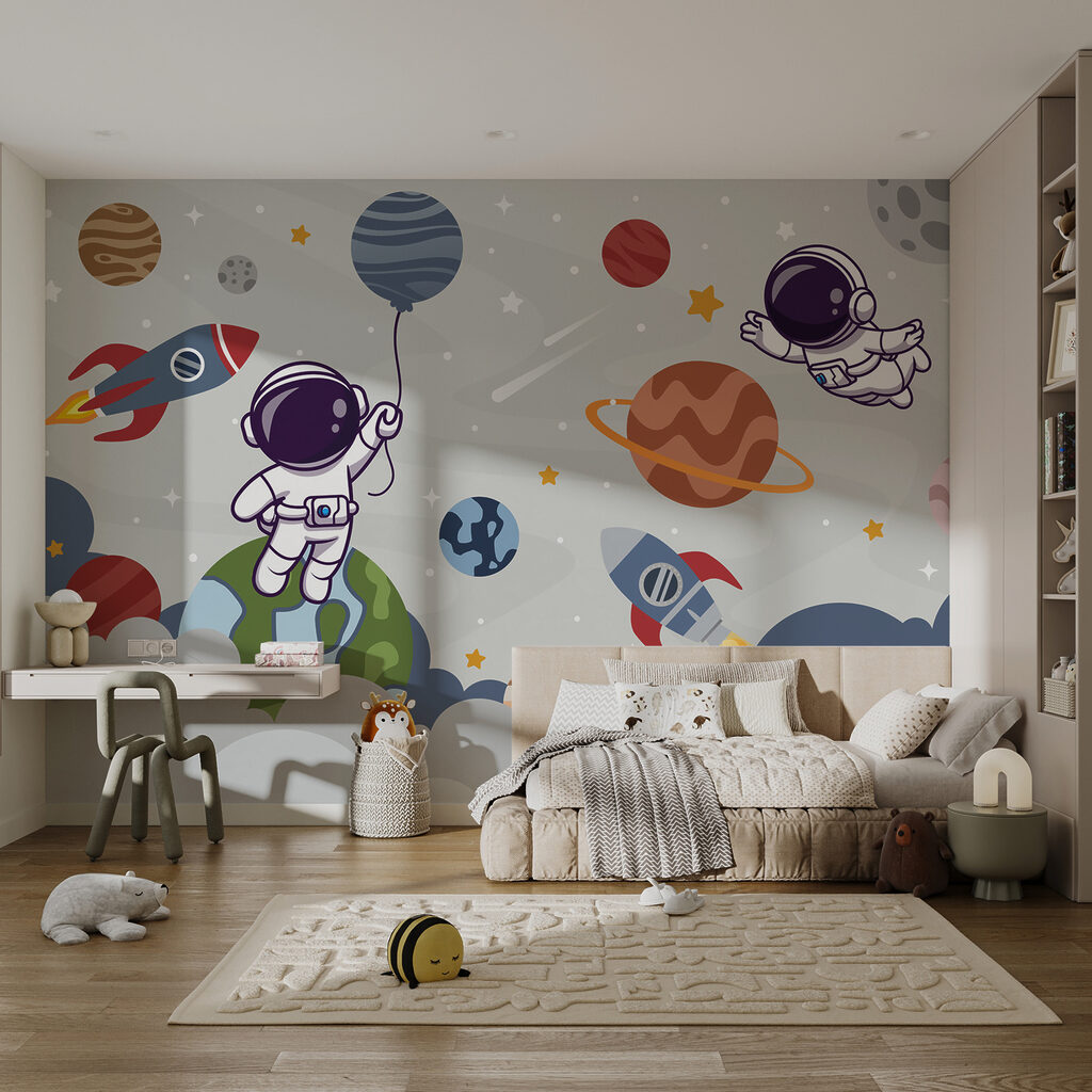 Astronauts among playful planets — interior 6