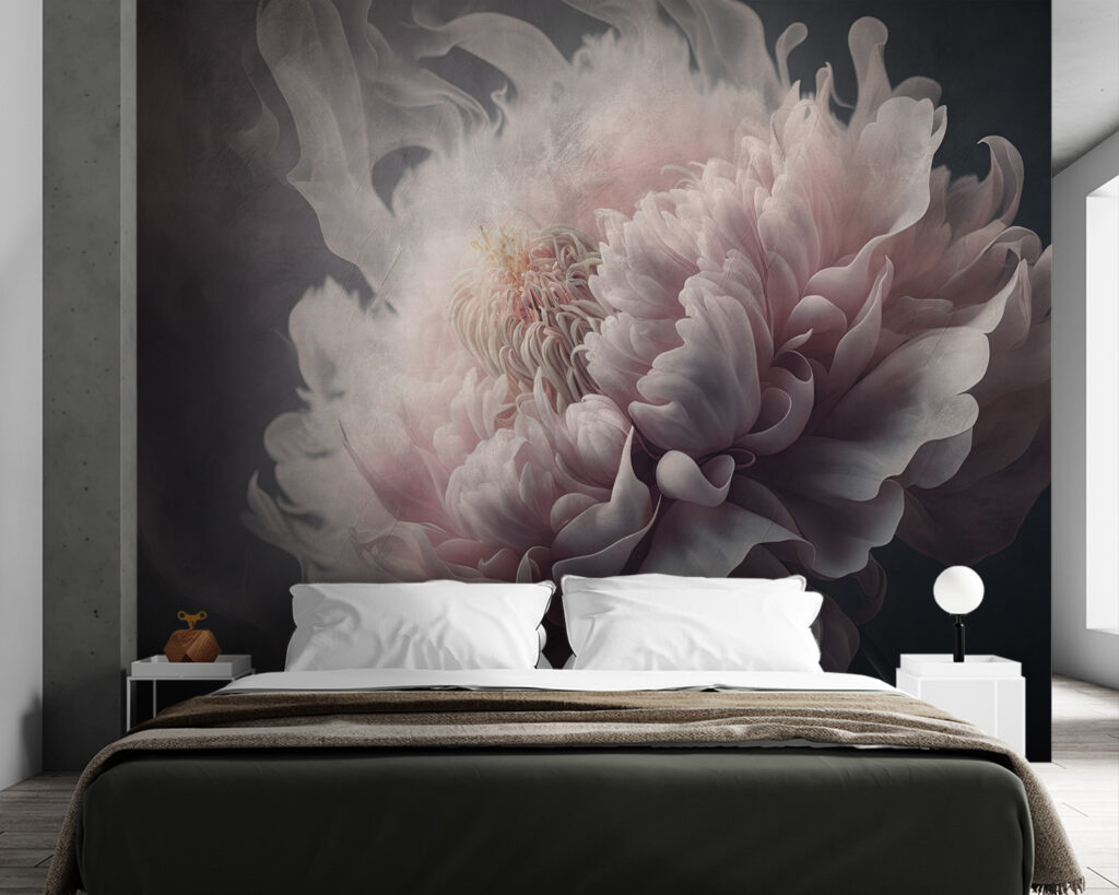 Peony fading into smoke — interior 2