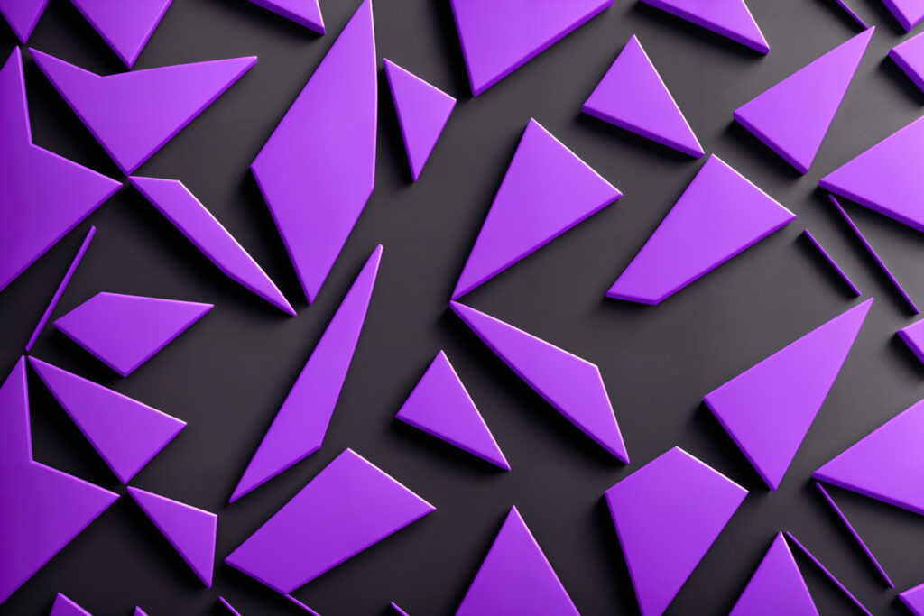 Purple facets stand out — full design