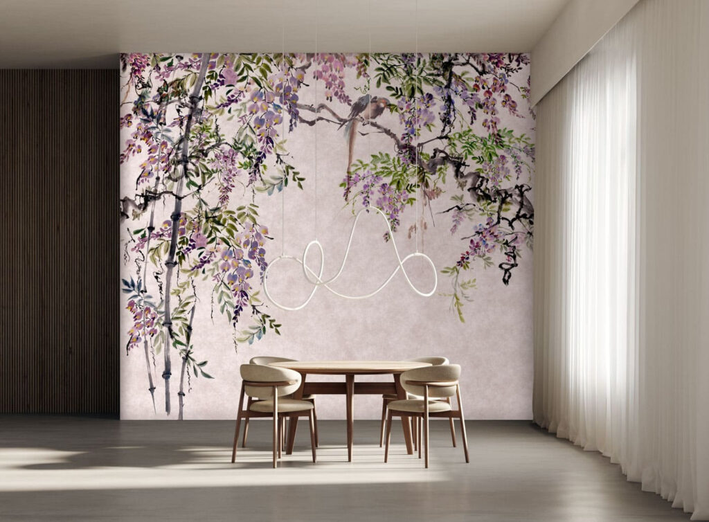 Purple blossom sprays — interior 3