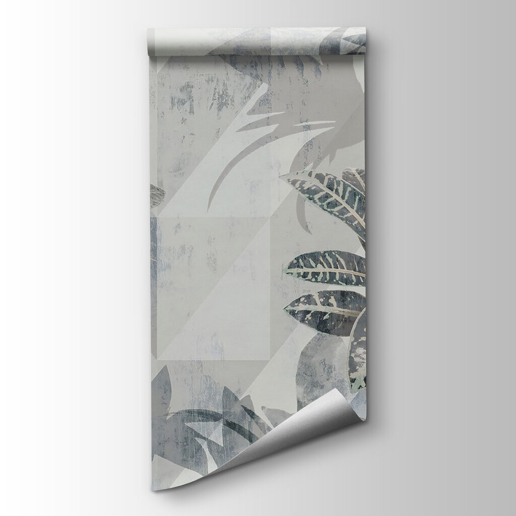 Leaves over grey triangles — product view