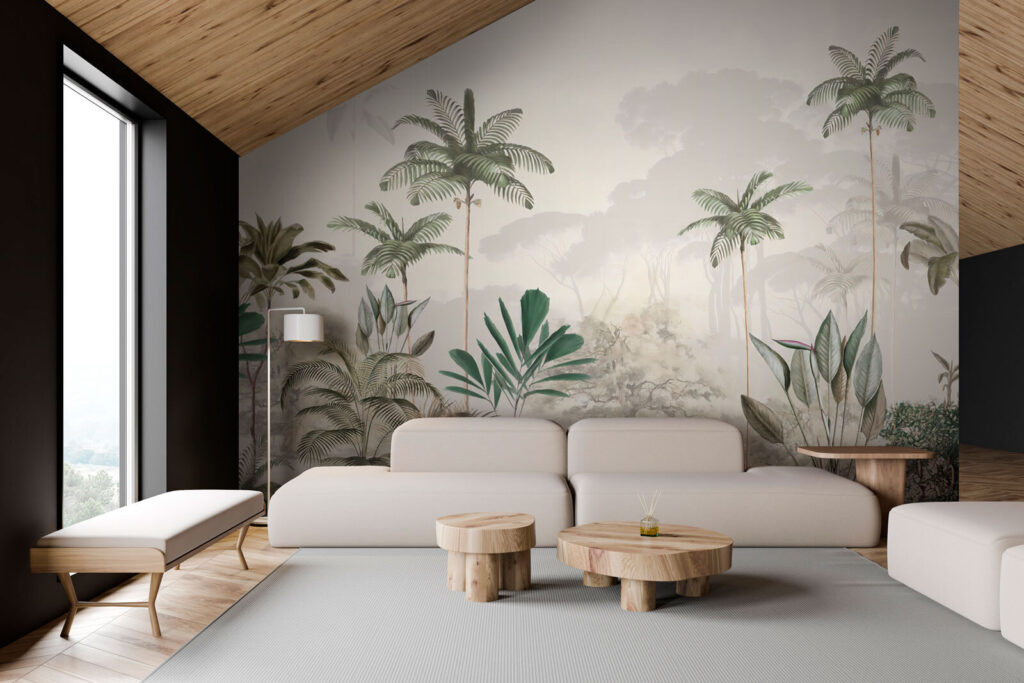 Palms before fading hills — interior 1
