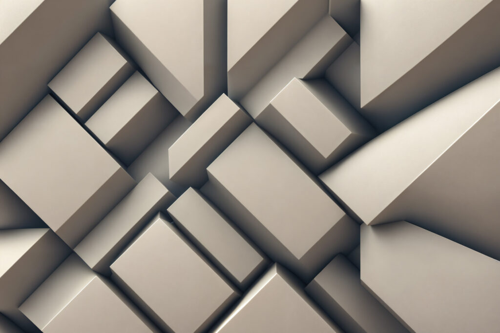 Grey angular blocks — full design