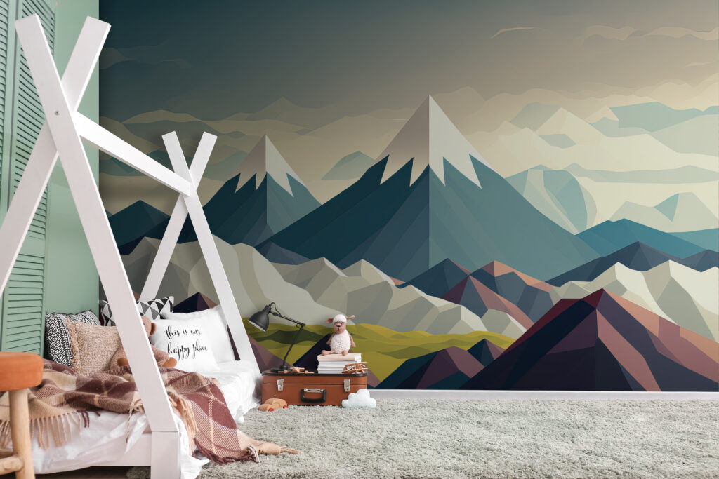 Mountains in colourful facets — interior 1