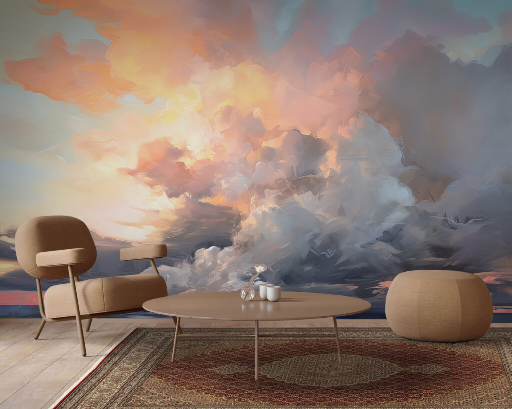 Golden light in clouds — interior 1