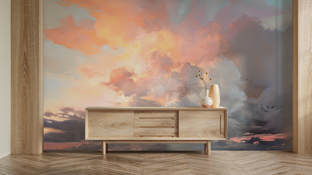 Golden light in clouds — interior 3