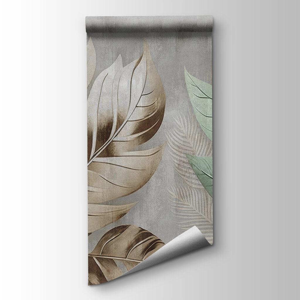 Green leaves on planks — product view