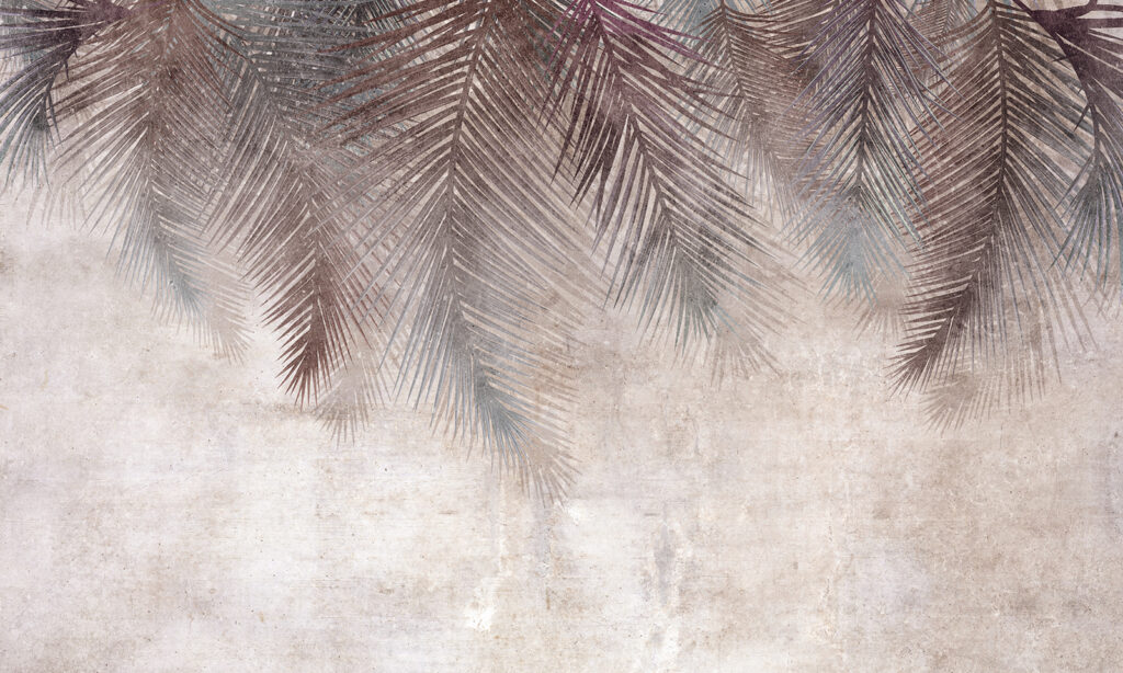 Dark palm fronds — full design