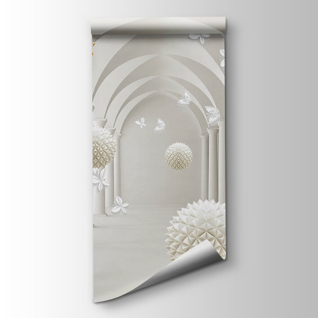 White orbs under arches — product view
