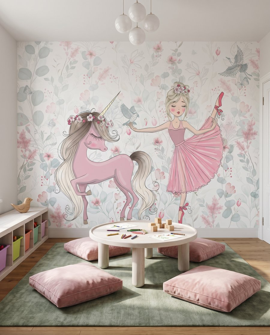 Unicorn Waltz in an interior