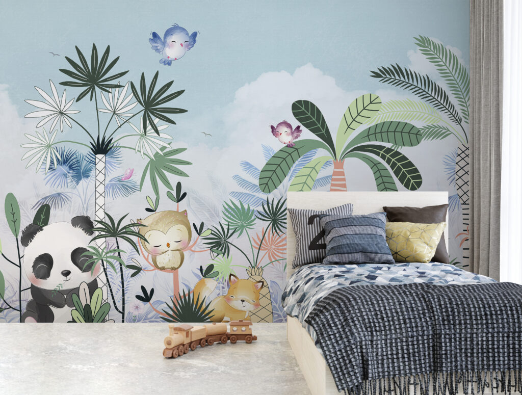 Jungle animals among palms — interior 2