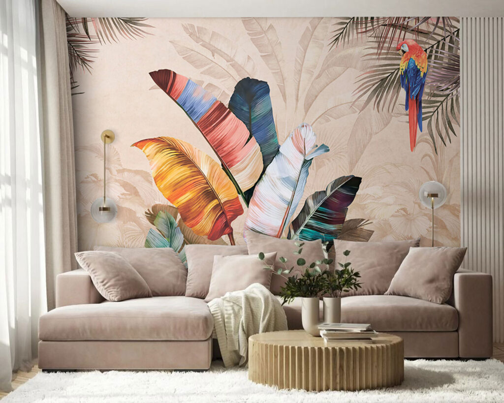 Bird framed by leaves — interior 2