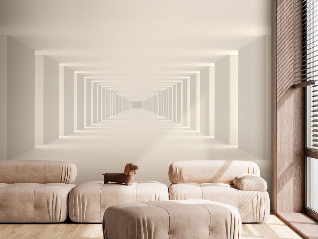 Endless Colonnade in an interior