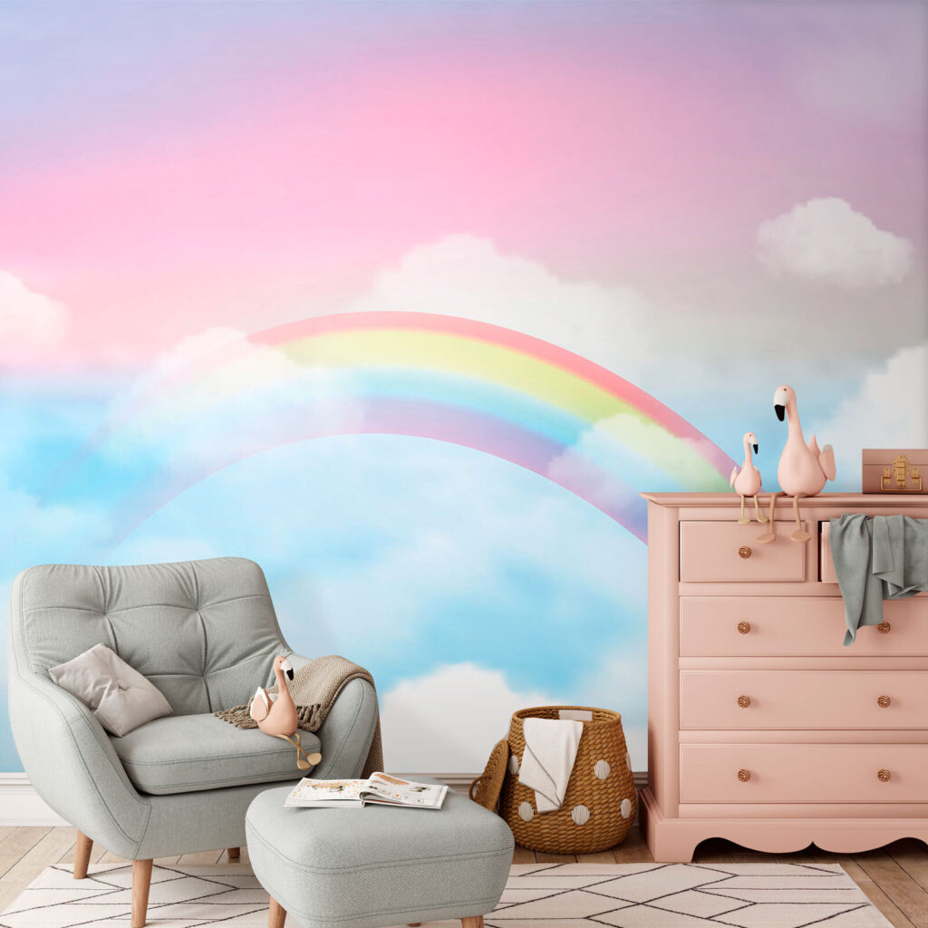 Rainbow in soft clouds — interior 2