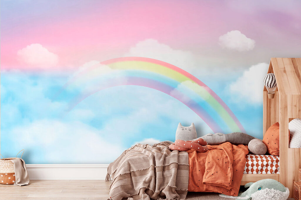Rainbow in soft clouds — interior 4