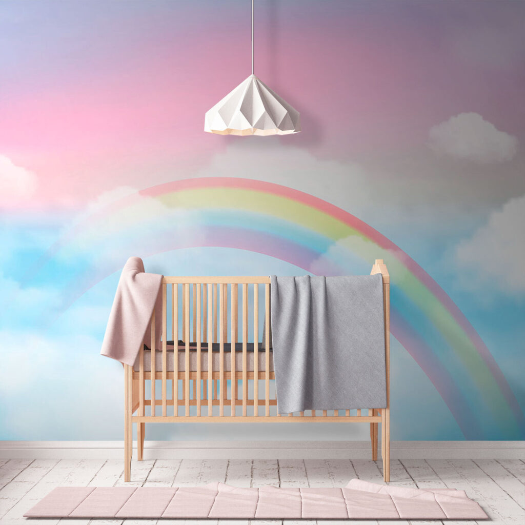 Rainbow in soft clouds — interior 1