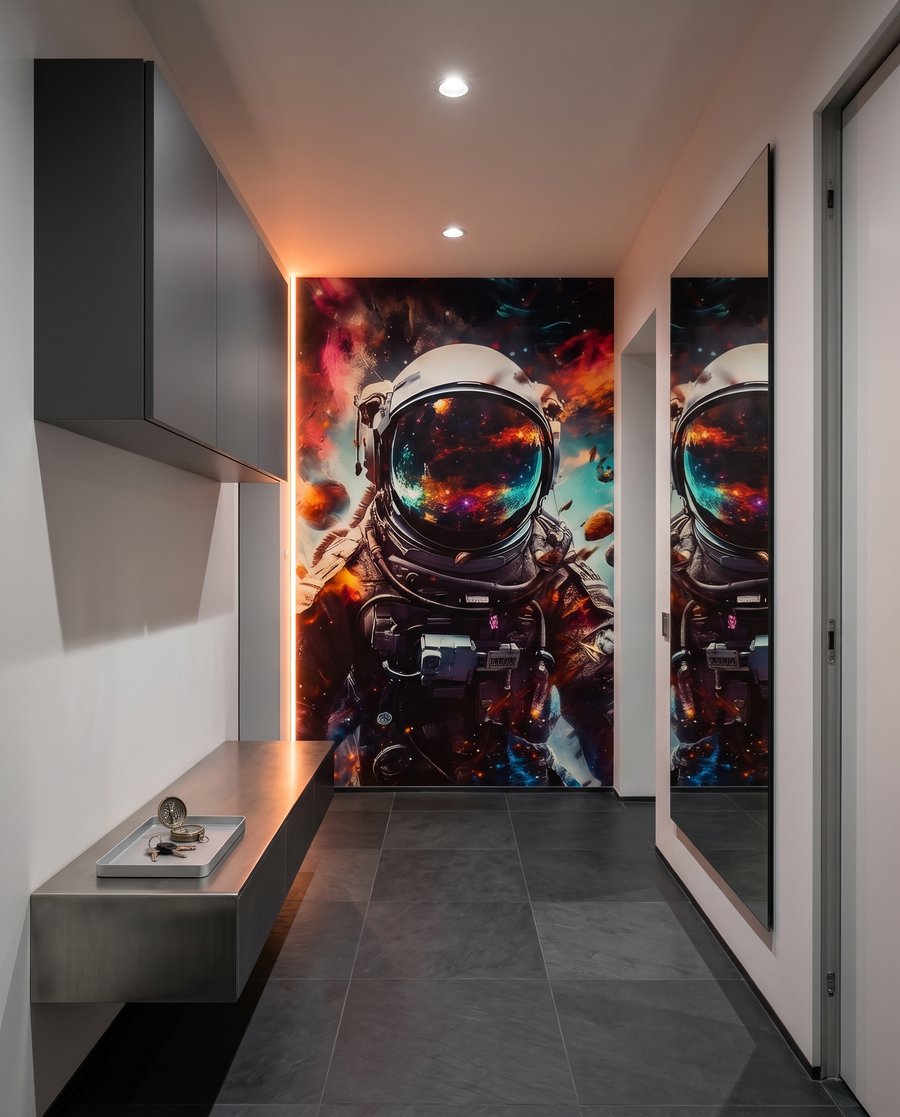 Cosmic Traveller in an interior