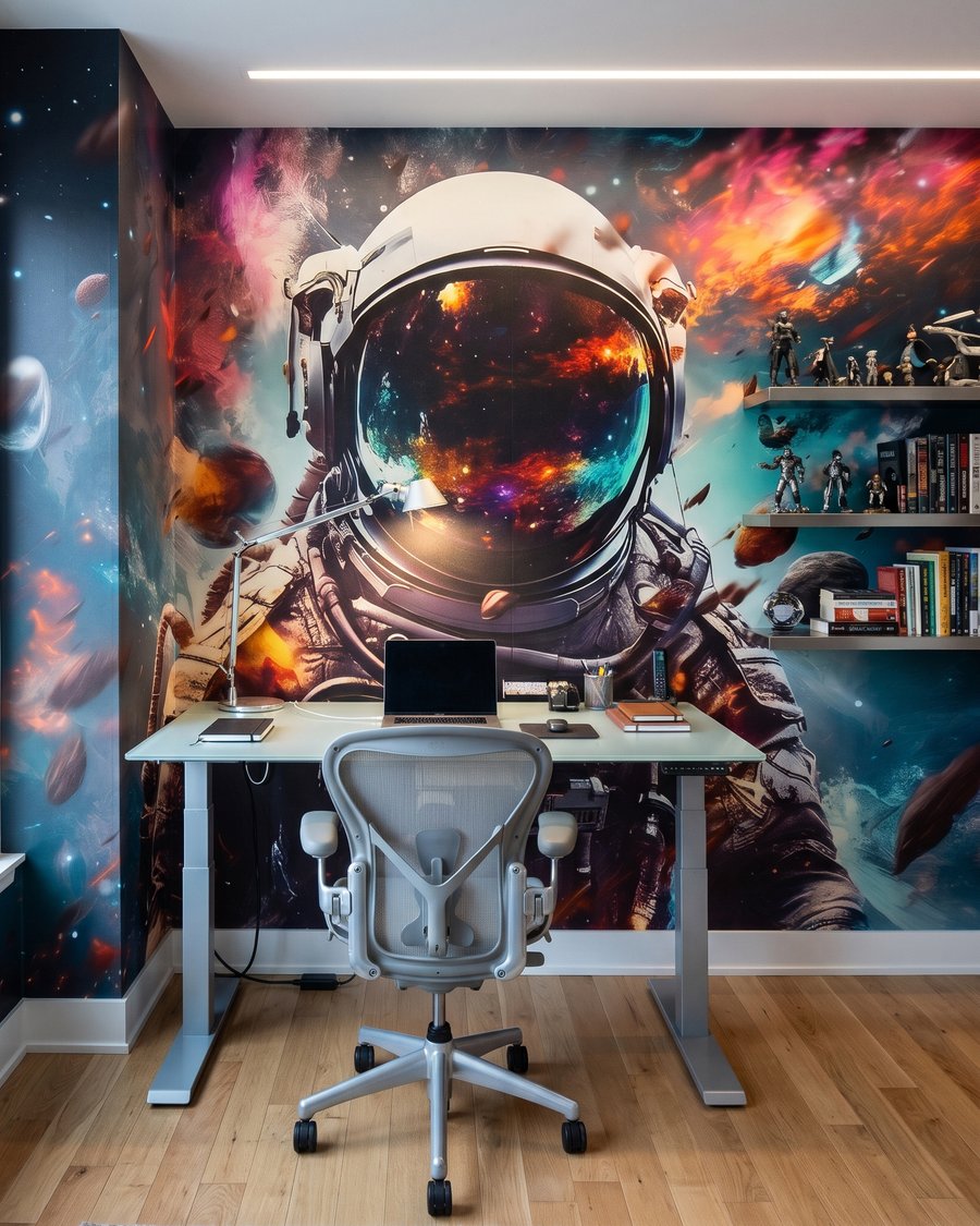 Cosmic Traveller in an interior