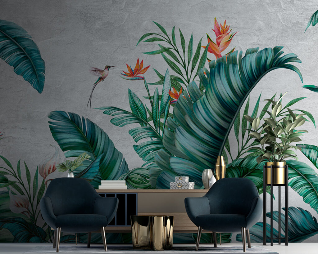Green leaves, small blooms — interior 1