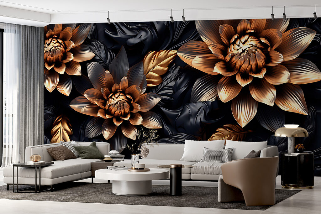 Golden flowers among leaves — interior 6