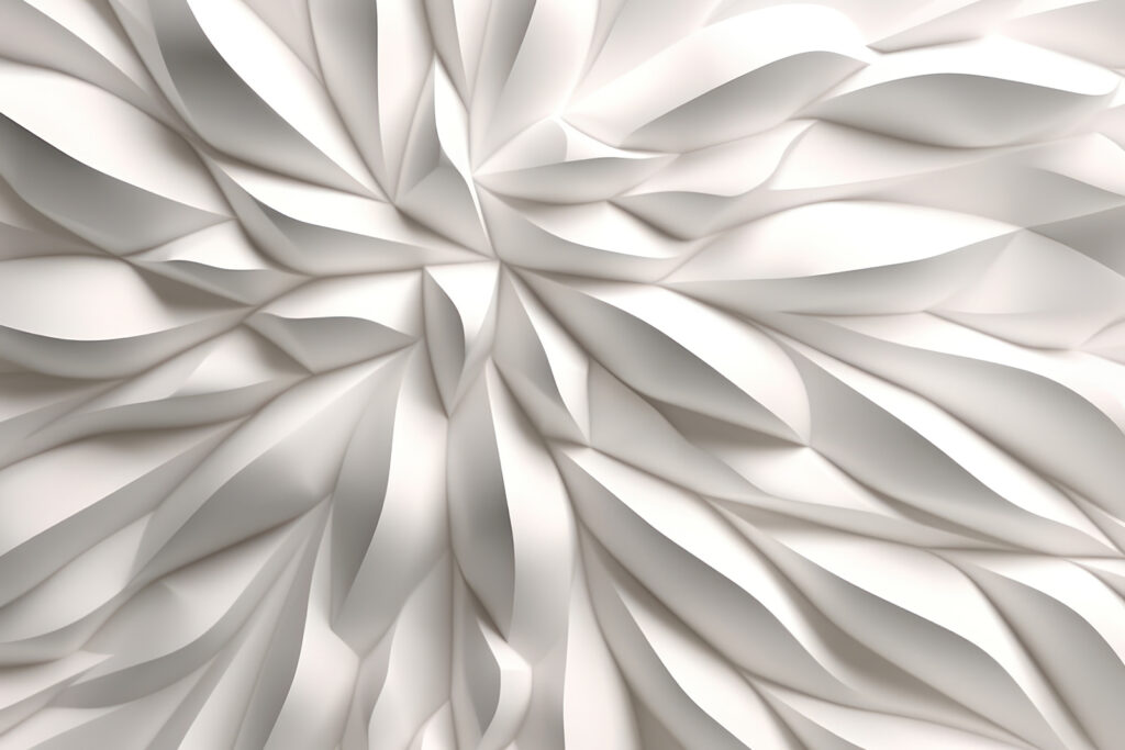 Angular leaves from centre — full design
