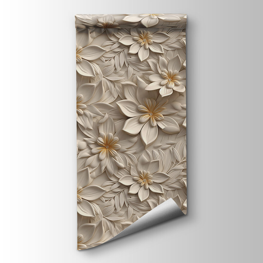 Cream flower relief — product view