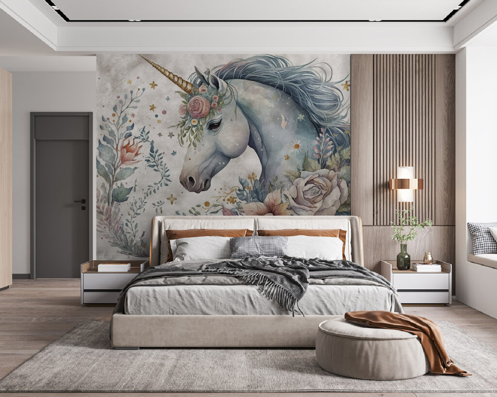 Unicorn Garden Portrait in an interior