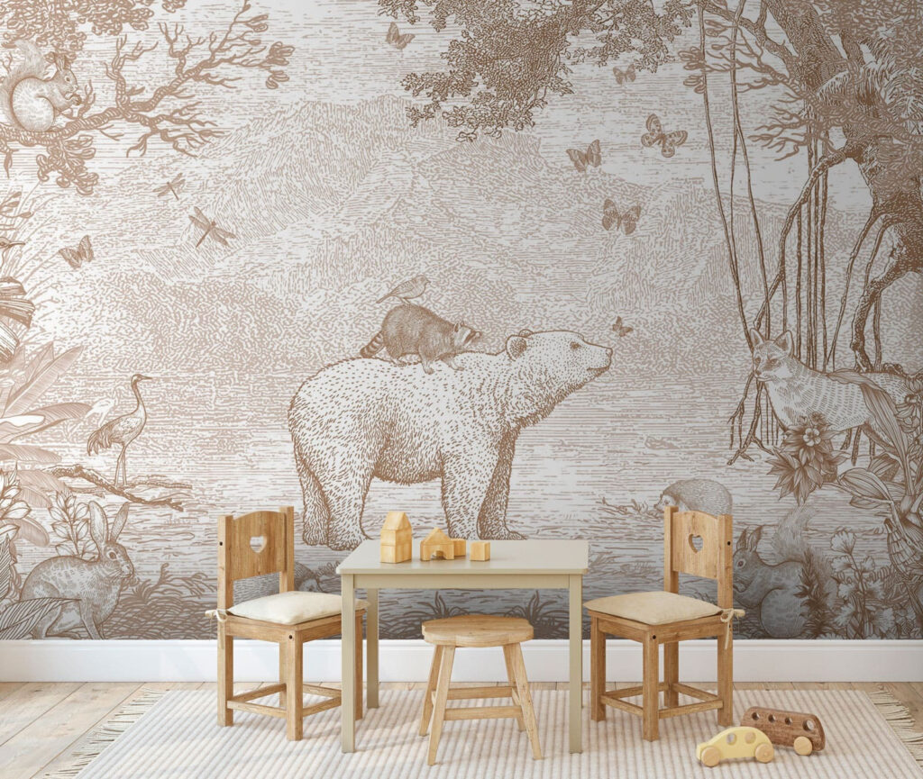 Bear in the Grove in an interior
